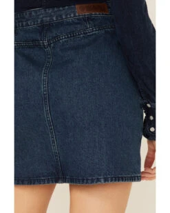 Rock & Roll Denim Women's Dark Wash Studded Belted Western Denim Mini Skirt -Twisted X Sales 2000368495 400 P5