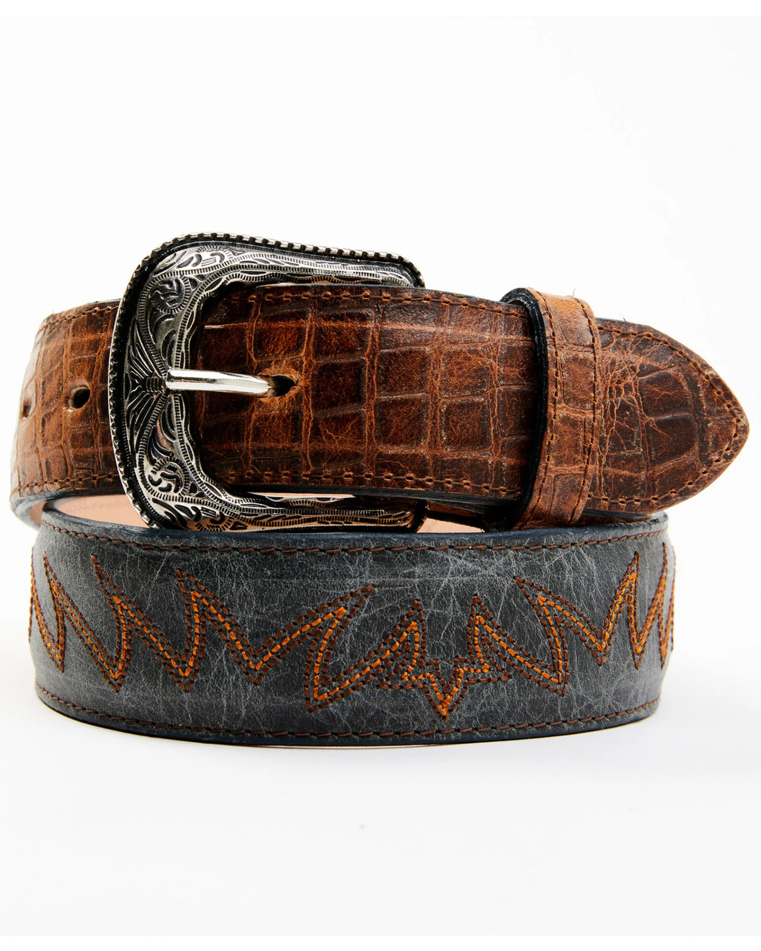 Cody James Men's Etched Caiman Antique Belt 3 Cody James Men's Etched Caiman Antique Belt