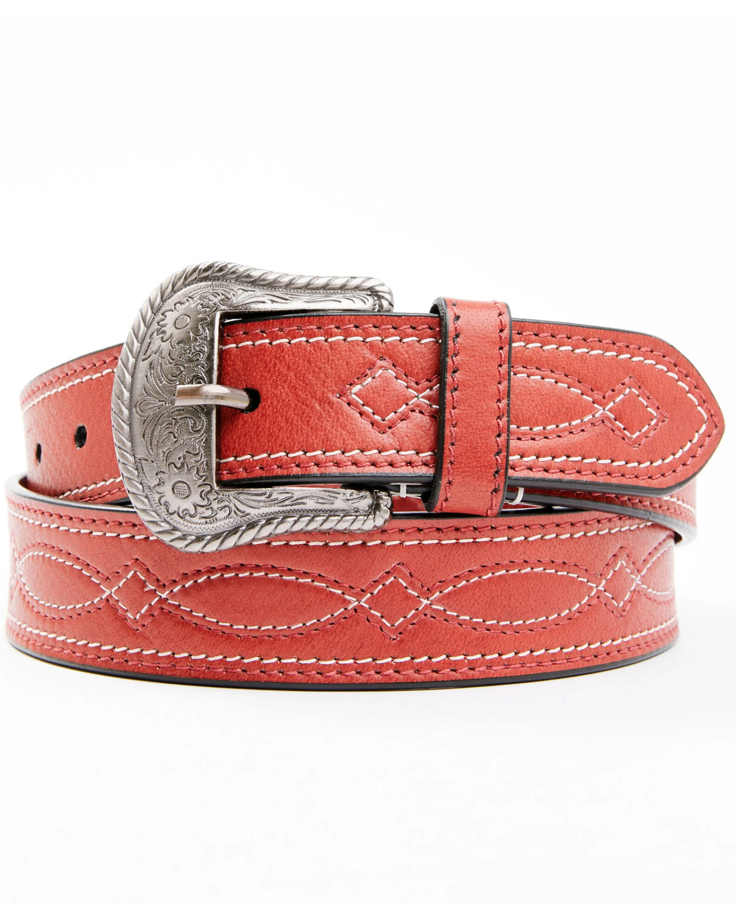 The Leathery Women's Jesse Embroidered Western Belt 3 The Leathery Women's Jesse Embroidered Western Belt