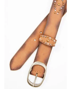 The Leathery Women's Two-Tone Studded Belt 5 The Leathery Women's Two-Tone Studded Belt -Twisted X Sales 2000371761 295 P2