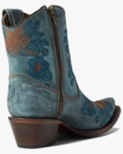 Corral Women's Flower Embroidered Ankle Western Booties - Snip Toe -Twisted X Sales 2000371822 400 P4