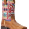 Ariat Girls' Lonestar Shock Shield Serape Stripe Western Boots - Square Toe -Twisted X Sales 2000372471 250 P1