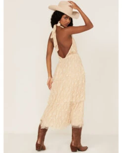 Flying Tomato Women's Floral Lace Halter Tiered Midi Dress 9 Flying Tomato Women's Floral Lace Halter Tiered Midi Dress -Twisted X Sales 2000372491 110 P4