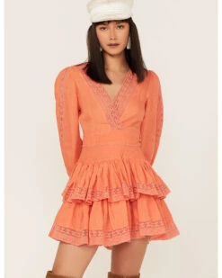 Maia Bergman Women's Mika Lace Tiered Dress