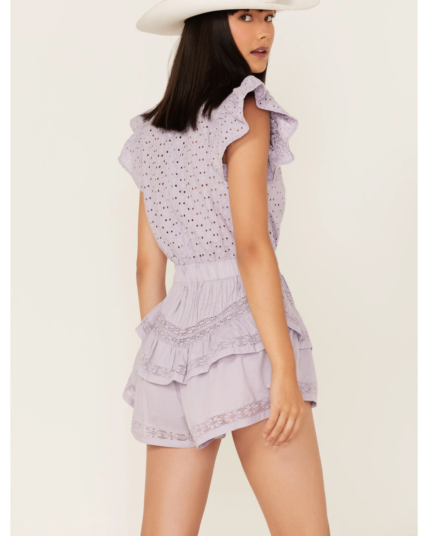 Maia Bergman Women's Raksha Eyelet Romper 6 Maia Bergman Women's Raksha Eyelet Romper - Image 4