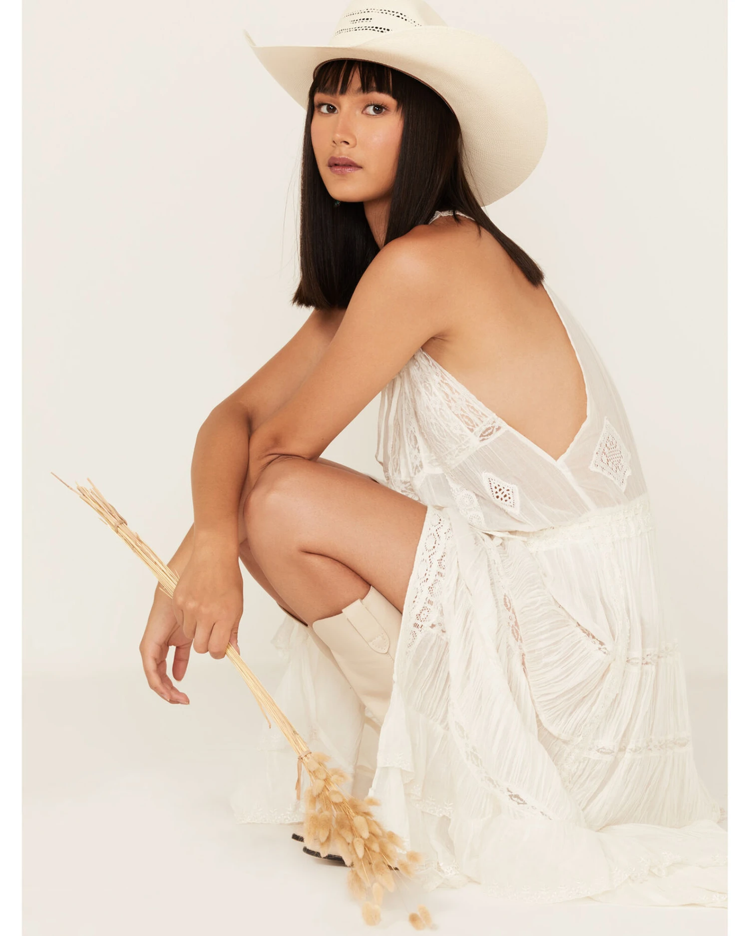 Free People Women's Dolly Ruffle Lace Bodysuit Dress 3 Free People Women's Dolly Ruffle Lace Bodysuit Dress