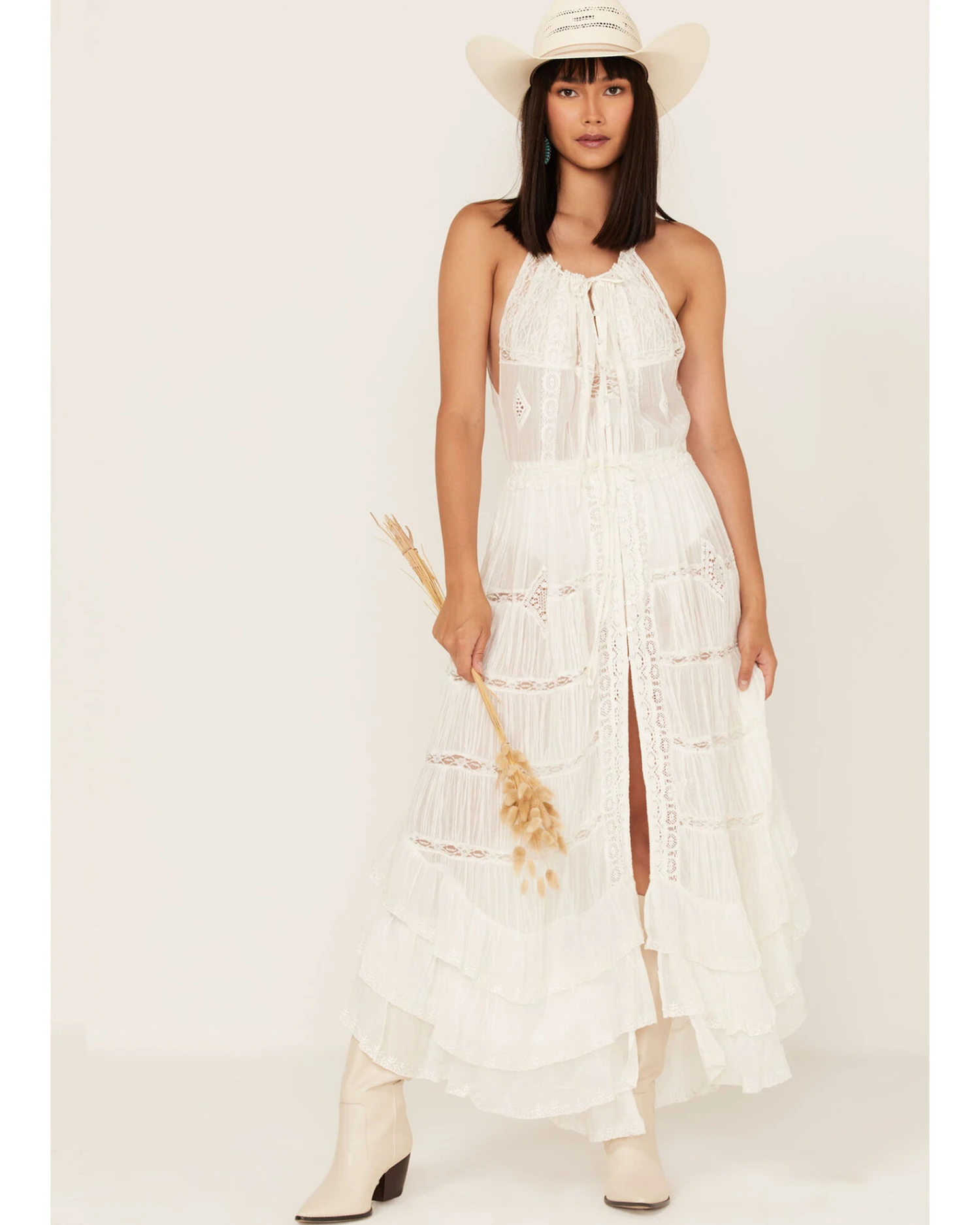 Free People Women's Dolly Ruffle Lace Bodysuit Dress 4 Free People Women's Dolly Ruffle Lace Bodysuit Dress - Image 2