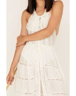 Free People Women's Dolly Ruffle Lace Bodysuit Dress 8 Free People Women's Dolly Ruffle Lace Bodysuit Dress -Twisted X Sales 2000374758 103 P3