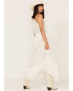 Free People Women's Dolly Ruffle Lace Bodysuit Dress 9 Free People Women's Dolly Ruffle Lace Bodysuit Dress -Twisted X Sales 2000374758 103 P4