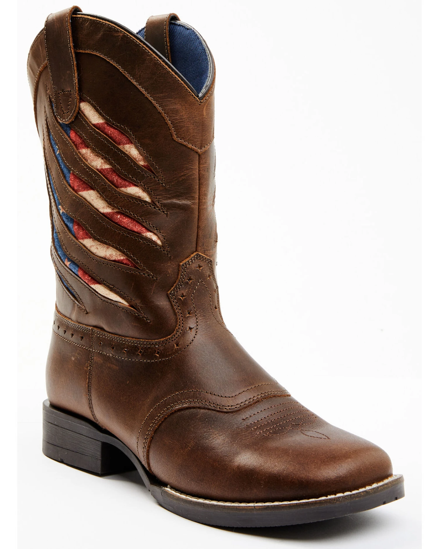 Cody James Boys' Ripped Flag Western Boots - Broad Square Toe 3 Cody James Boys' Ripped Flag Western Boots - Broad Square Toe