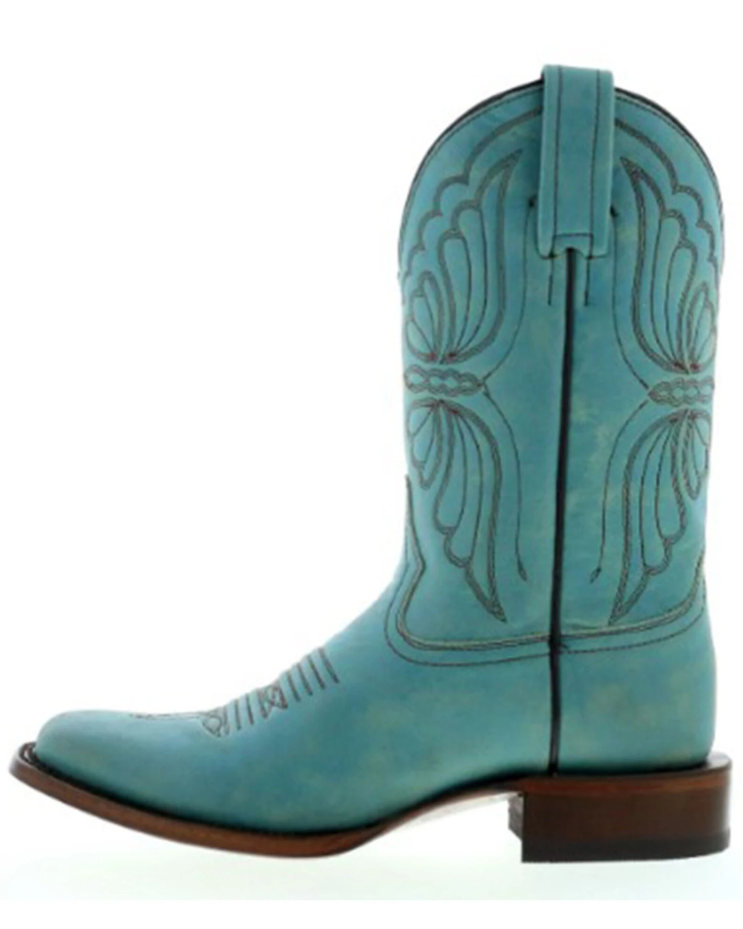Caborca Silver By Liberty Black Women's Tessa Butterfly Embroidered Western Boots - Square Toe 5 Caborca Silver By Liberty Black Women's Tessa Butterfly Embroidered Western Boots - Square Toe - Image 3