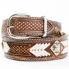 Double J Saddlery Men's Vintage Tooled Rawhide Belt 1 Double J Saddlery Men's Vintage Tooled Rawhide Belt -Twisted X Sales 2000375706 200 P1