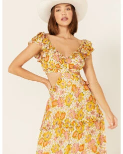 Cleobella Women's Floral Print Ruffle Clara Dress -Twisted X Sales 2000375820 900 P3