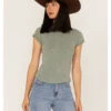 Free People Women's Be My Baby Tee 1 Free People Women's Be My Baby Tee -Twisted X Sales 2000376771 341 P1