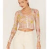 Free People Women's Angelina Floral Print Crop Top -Twisted X Sales 2000376774 680 P1