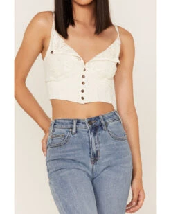 Free People Women's Have My Heart Cropped Tank Top -Twisted X Sales 2000376782 100 P3