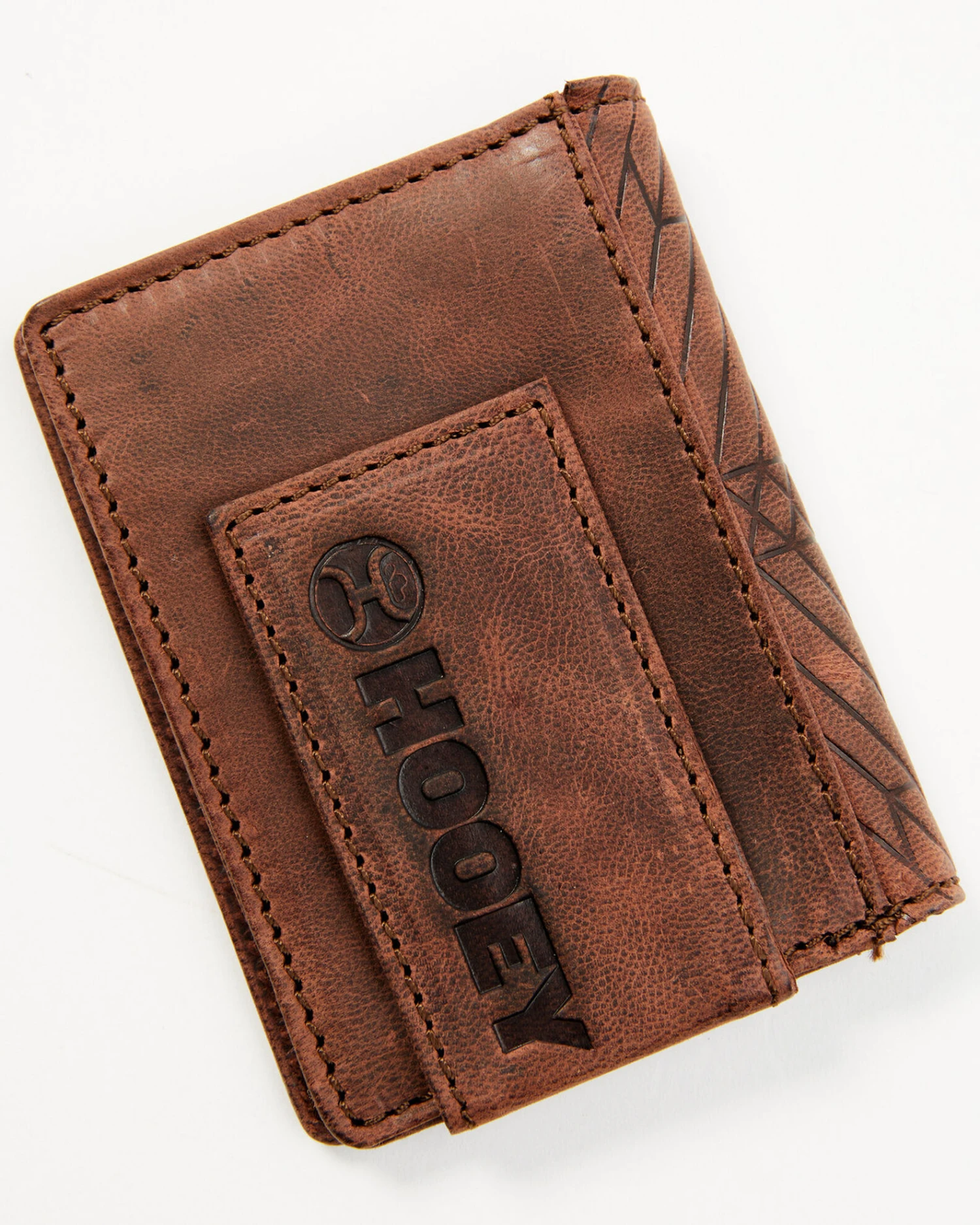 Hooey Men's Brown Southwestern Embossed Bi-Fold Money Clip Wallet 5 Hooey Men's Brown Southwestern Embossed Bi-Fold Money Clip Wallet - Image 3