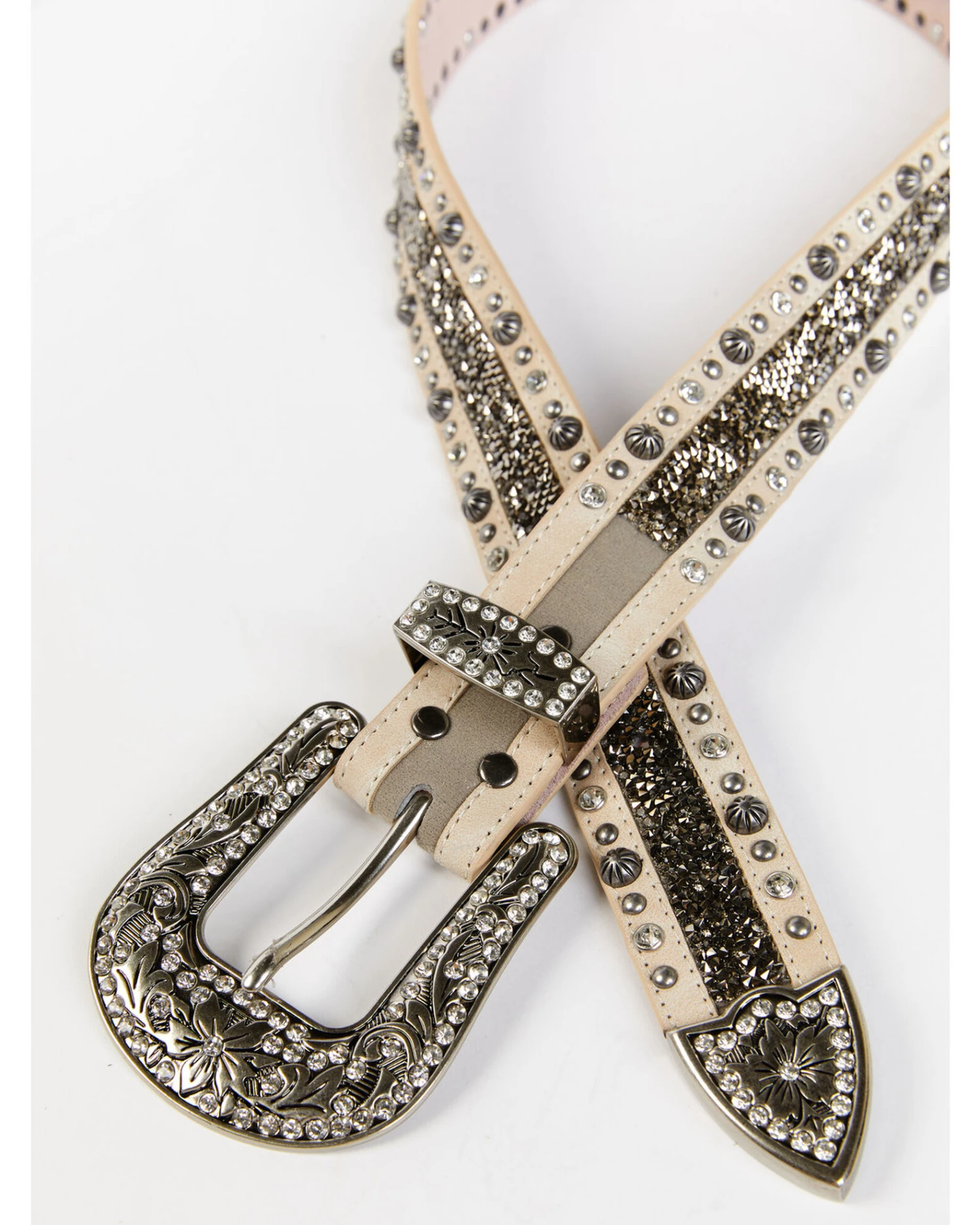 Shyanne Women's Studded Crystal Leather Belt 4 Shyanne Women's Studded Crystal Leather Belt - Image 2