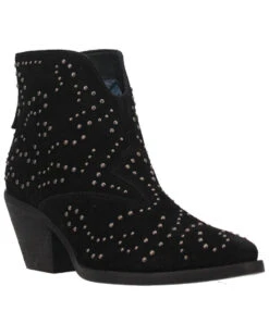 Dingo Women's Denim N Diamonds Studded Western Fashion Booties - Round Toe
