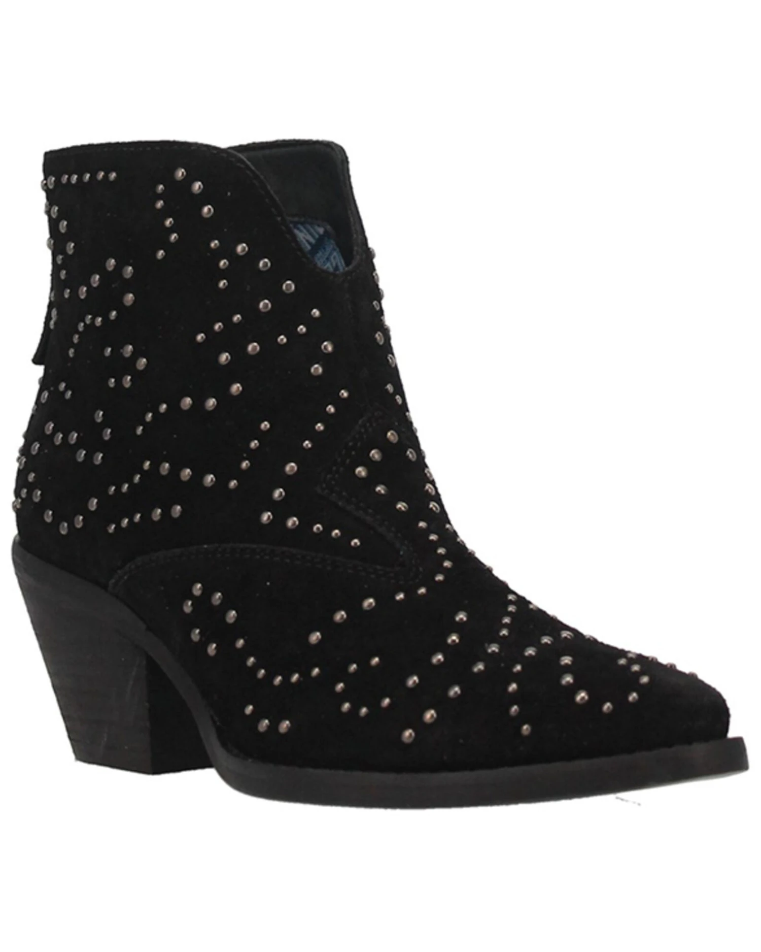 Dingo Women's Denim N Diamonds Studded Western Fashion Booties - Round Toe 3 Dingo Women's Denim N Diamonds Studded Western Fashion Booties - Round Toe