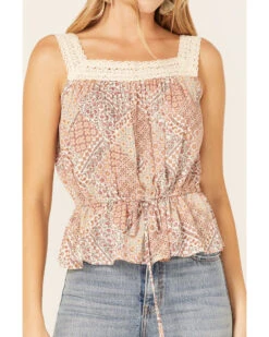 Wild Moss Women's Floral Paisley Patchwork Crochet Tank Top 8 Wild Moss Women's Floral Paisley Patchwork Crochet Tank Top -Twisted X Sales 2000378753 103 P3