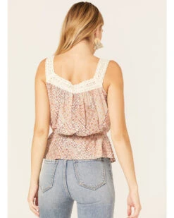 Wild Moss Women's Floral Paisley Patchwork Crochet Tank Top 9 Wild Moss Women's Floral Paisley Patchwork Crochet Tank Top -Twisted X Sales 2000378753 103 P4