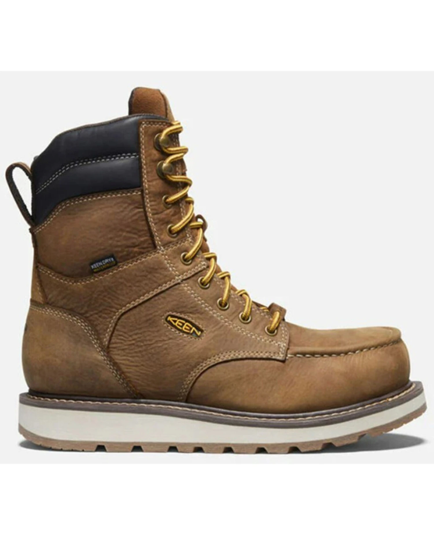 Keen Men's Cincinnati 8" Lace-Up Waterproof Wedge Work Boots - Carbon Fiber Toe 4 Keen Men's Cincinnati 8" Lace-Up Waterproof Wedge Work Boots - Carbon Fiber Toe - Image 2