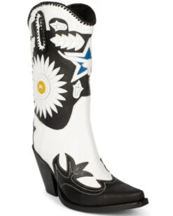 Jeffrey Campbell Women's Texarkana Longhorn Star Inlay Western Boots - Snip Toe