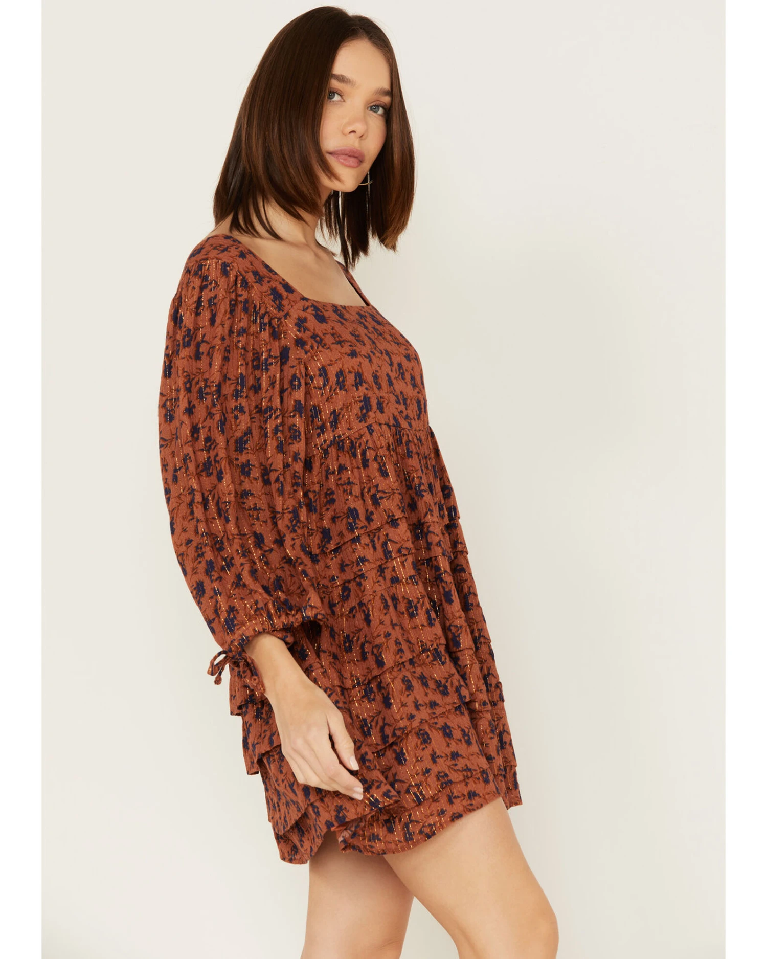 Jen's Pirate Booty Women's Floral Print Wildflower Iza Mini Dress 4 Jen's Pirate Booty Women's Floral Print Wildflower Iza Mini Dress - Image 2