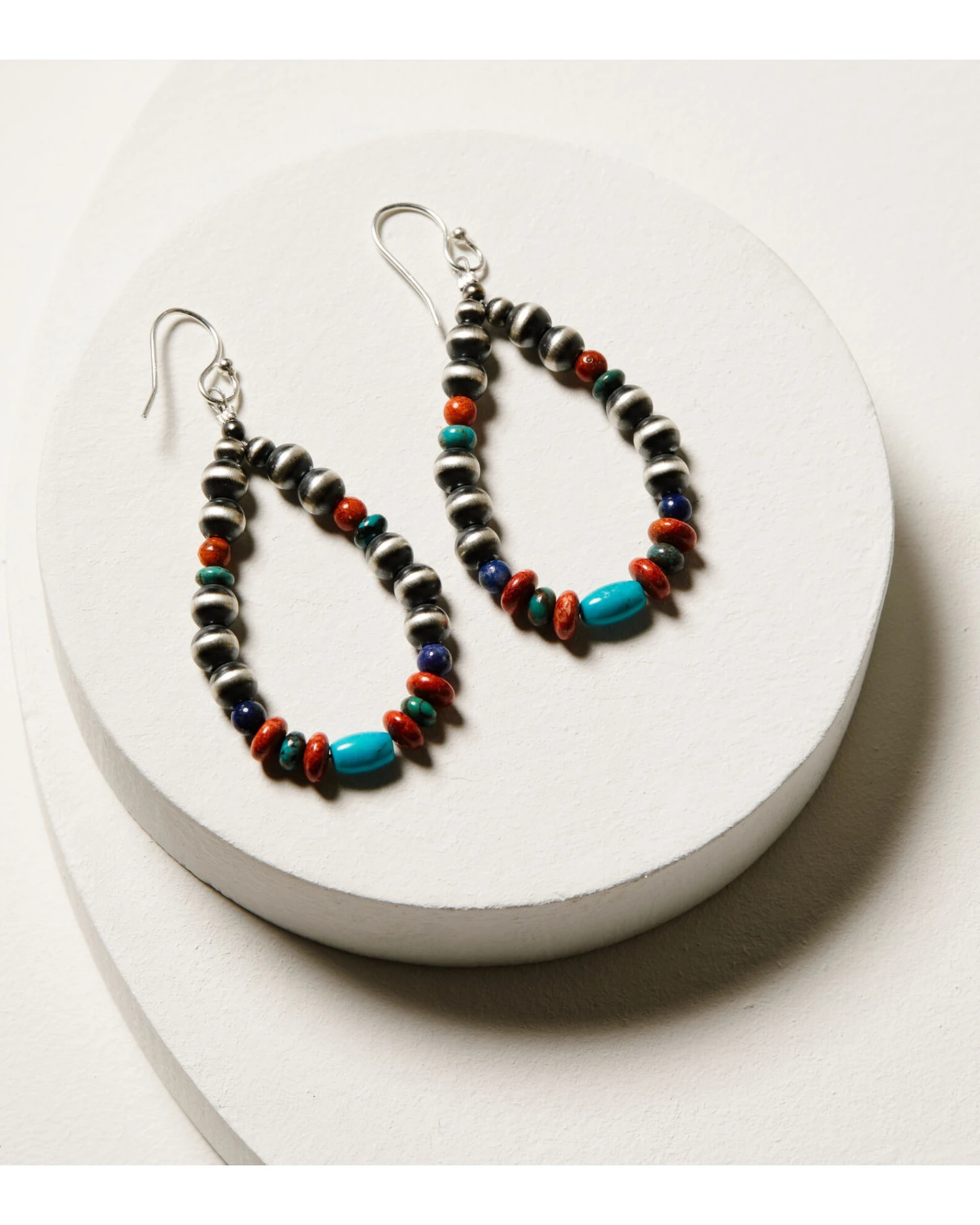 Paige Wallace Women's Mixed Bead Teardrop Earrings 4 Paige Wallace Women's Mixed Bead Teardrop Earrings - Image 2