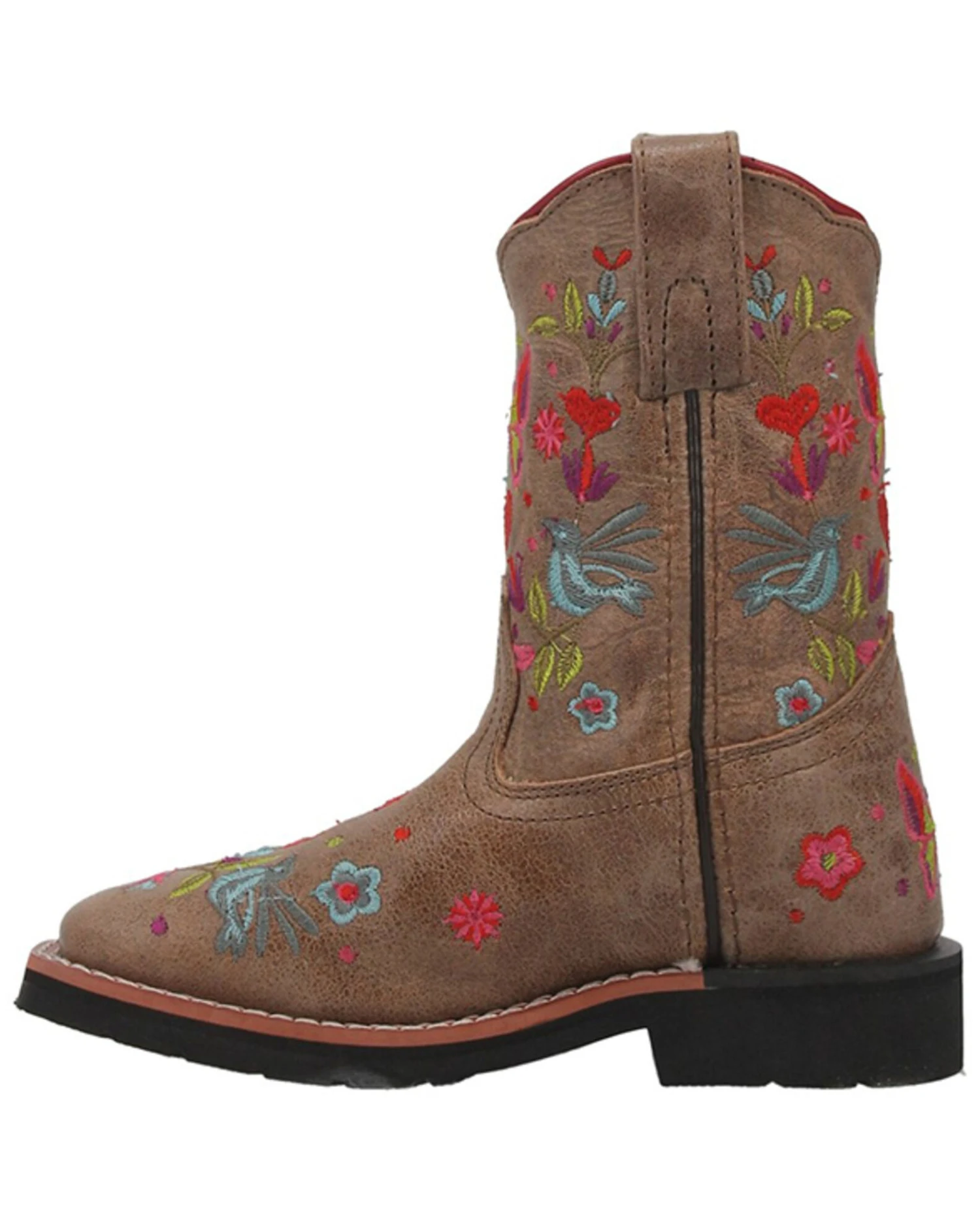 Dan Post Girls' Embroidered Western Boots - Broad Square Toe 5 Dan Post Girls' Embroidered Western Boots - Broad Square Toe - Image 3