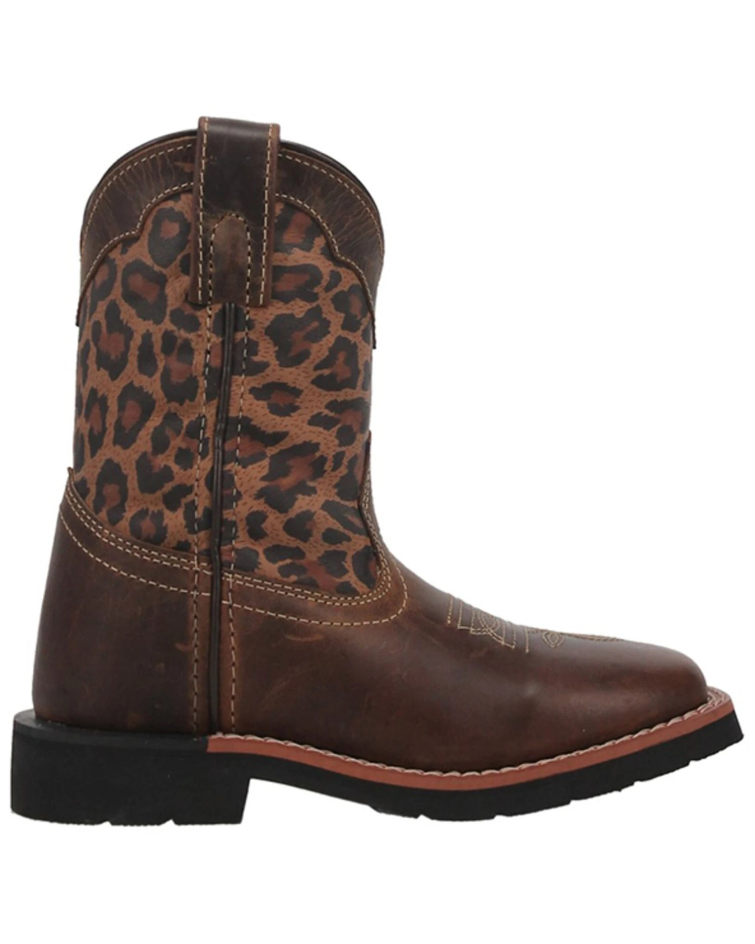 Dan Post Toddler Girls' Leopard Print Western Boots - Broad Square Toe 4 Dan Post Toddler Girls' Leopard Print Western Boots - Broad Square Toe - Image 2