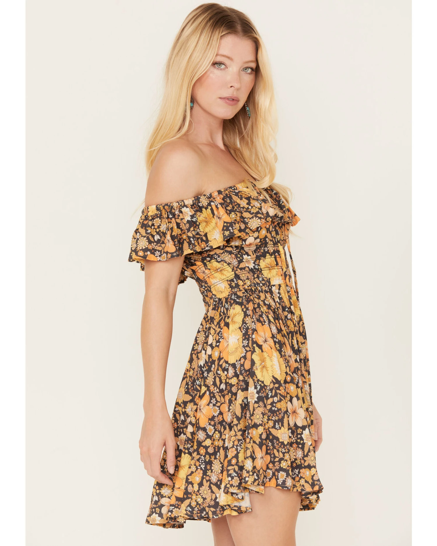 Spell Women's Hibiscus Lane Off-Shoulder Sun Dress 3 Spell Women's Hibiscus Lane Off-Shoulder Sun Dress