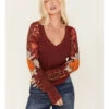 Free People Women's Amara Floral Print Long Sleeve Top 2 Free People Women's Amara Floral Print Long Sleeve Top -Twisted X Sales 2000381814 646 P1