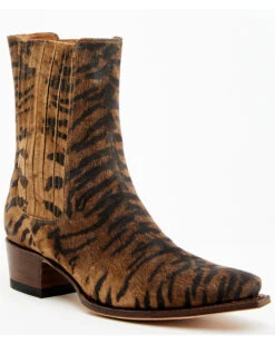 Sendra Women's Tiger Print Western Booties - Snip Toe