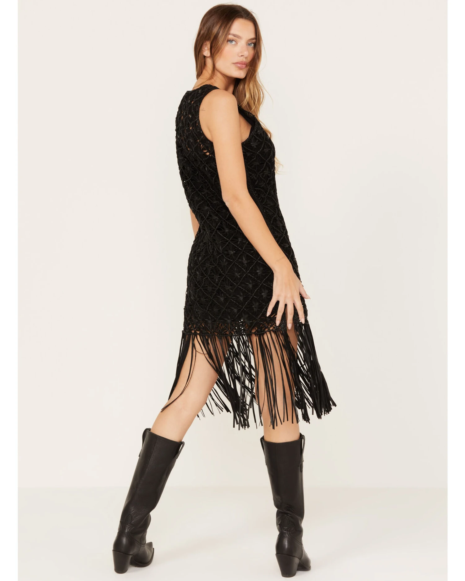 Wonderwest Women's Fringe Hem Mini Dress 7 Wonderwest Women's Fringe Hem Mini Dress - Image 5