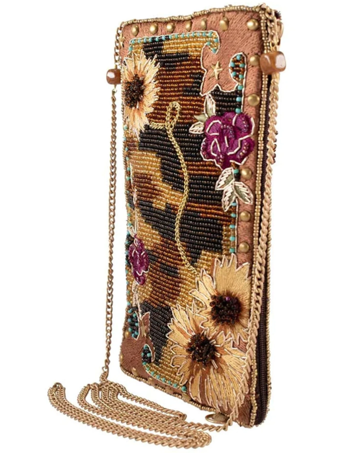 Mary Frances Women's Out On The Prairie Handmade Sunflower Embroidered Crossbody Phone Bag 6 Mary Frances Women's Out On The Prairie Handmade Sunflower Embroidered Crossbody Phone Bag - Image 4