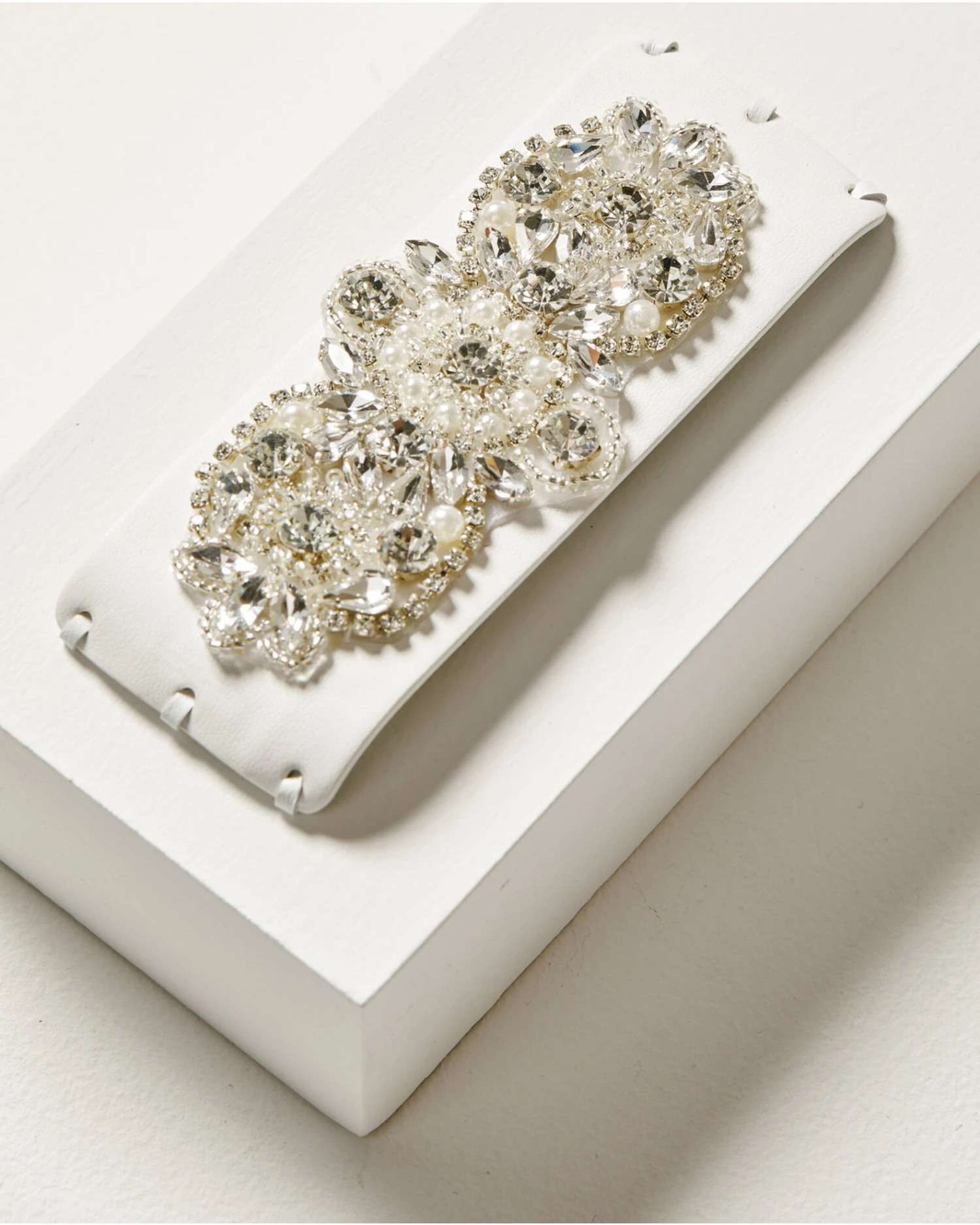 Shyanne Women's Bling White Leather Cuff Bracelet 3 Shyanne Women's Bling White Leather Cuff Bracelet