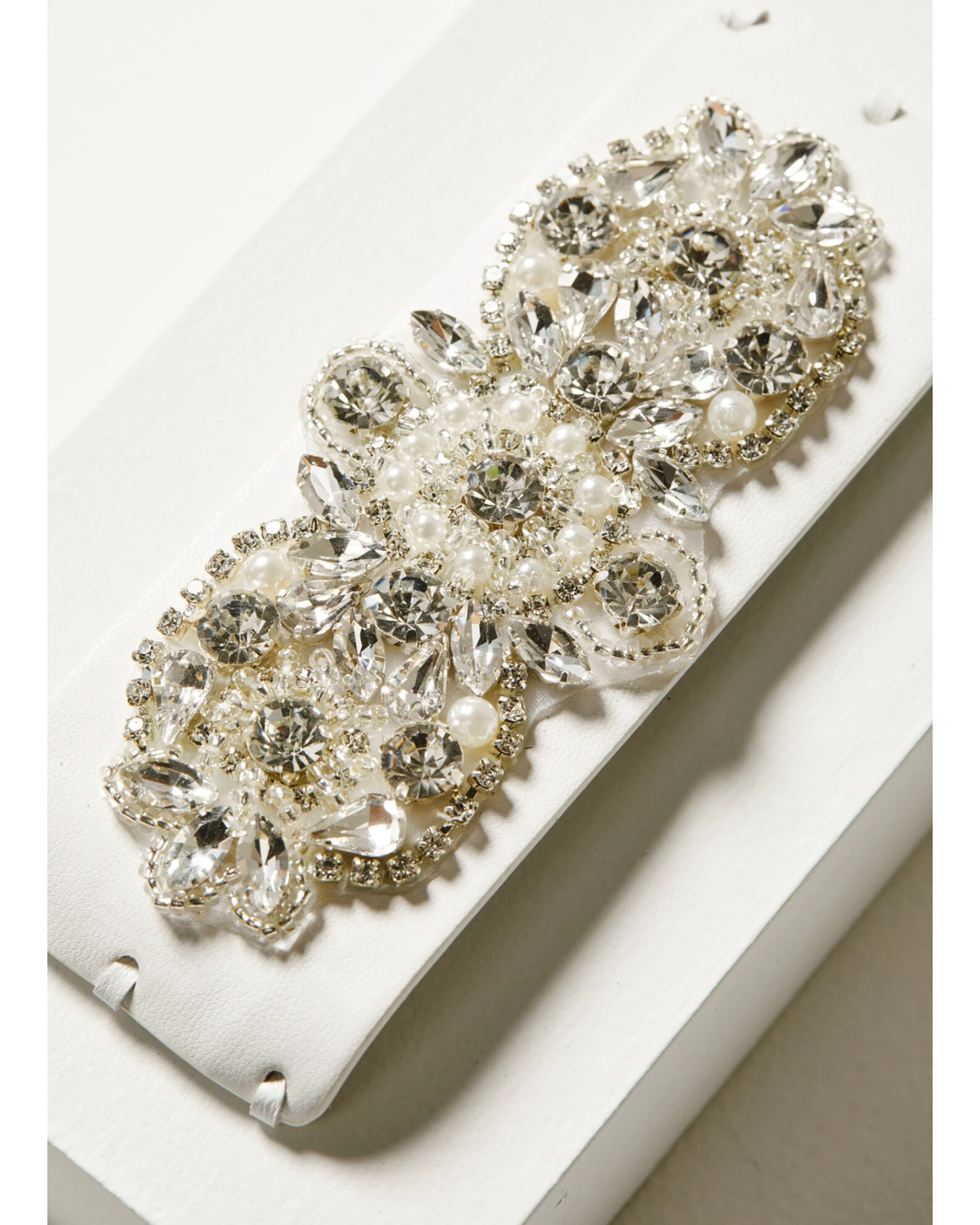 Shyanne Women's Bling White Leather Cuff Bracelet 4 Shyanne Women's Bling White Leather Cuff Bracelet - Image 2