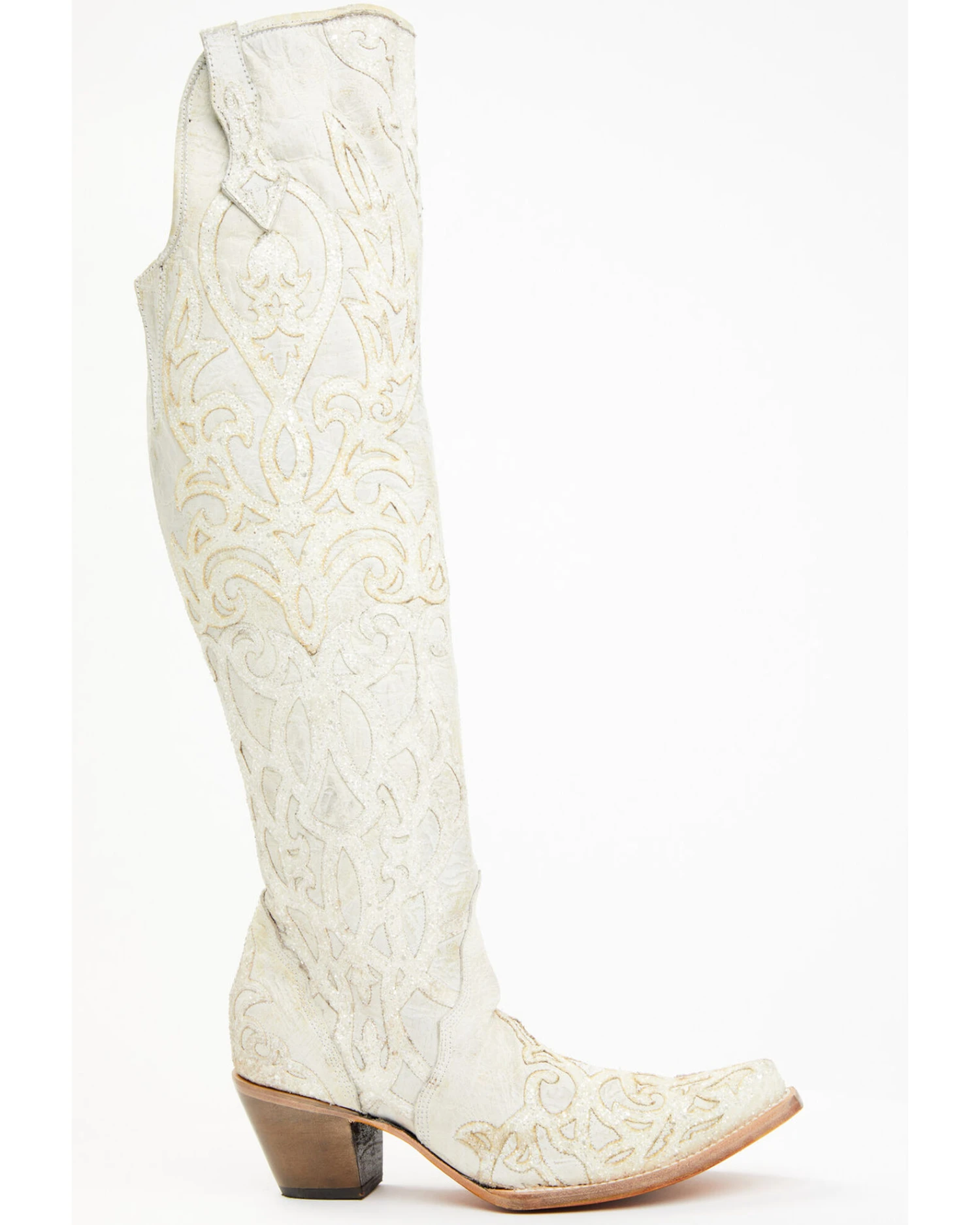 Corral Women's Glitter Overlay Tall Western Boots - Snip Toe 4 Corral Women's Glitter Overlay Tall Western Boots - Snip Toe - Image 2