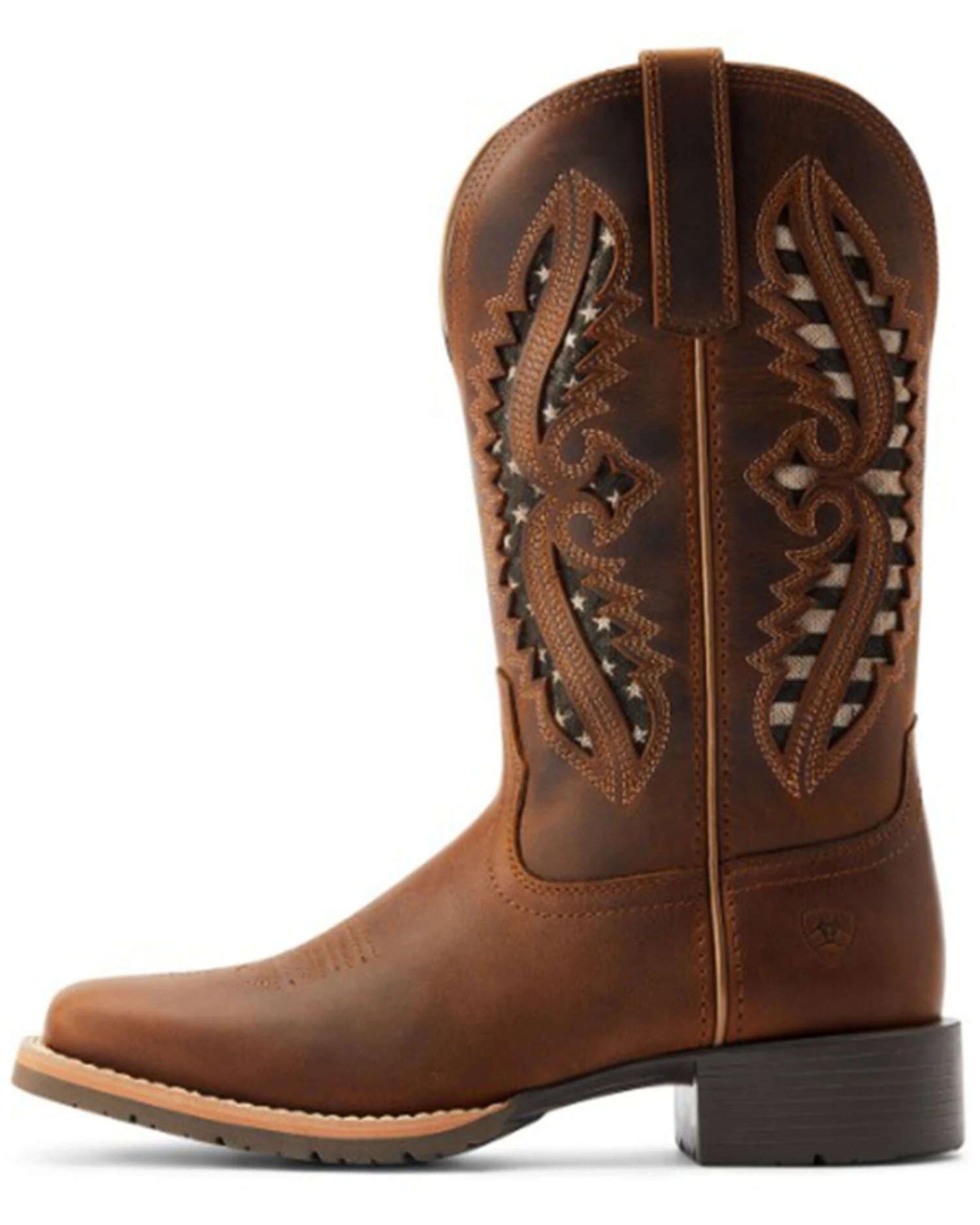 Ariat Women's Hybrid Rancher VentTEK Distressed Western Performance Boots - Broad Square Toe 4 Ariat Women's Hybrid Rancher VentTEK Distressed Western Performance Boots - Broad Square Toe - Image 2