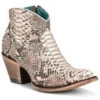 Corral Women's Exotic Full Python Booties - Almond Toe