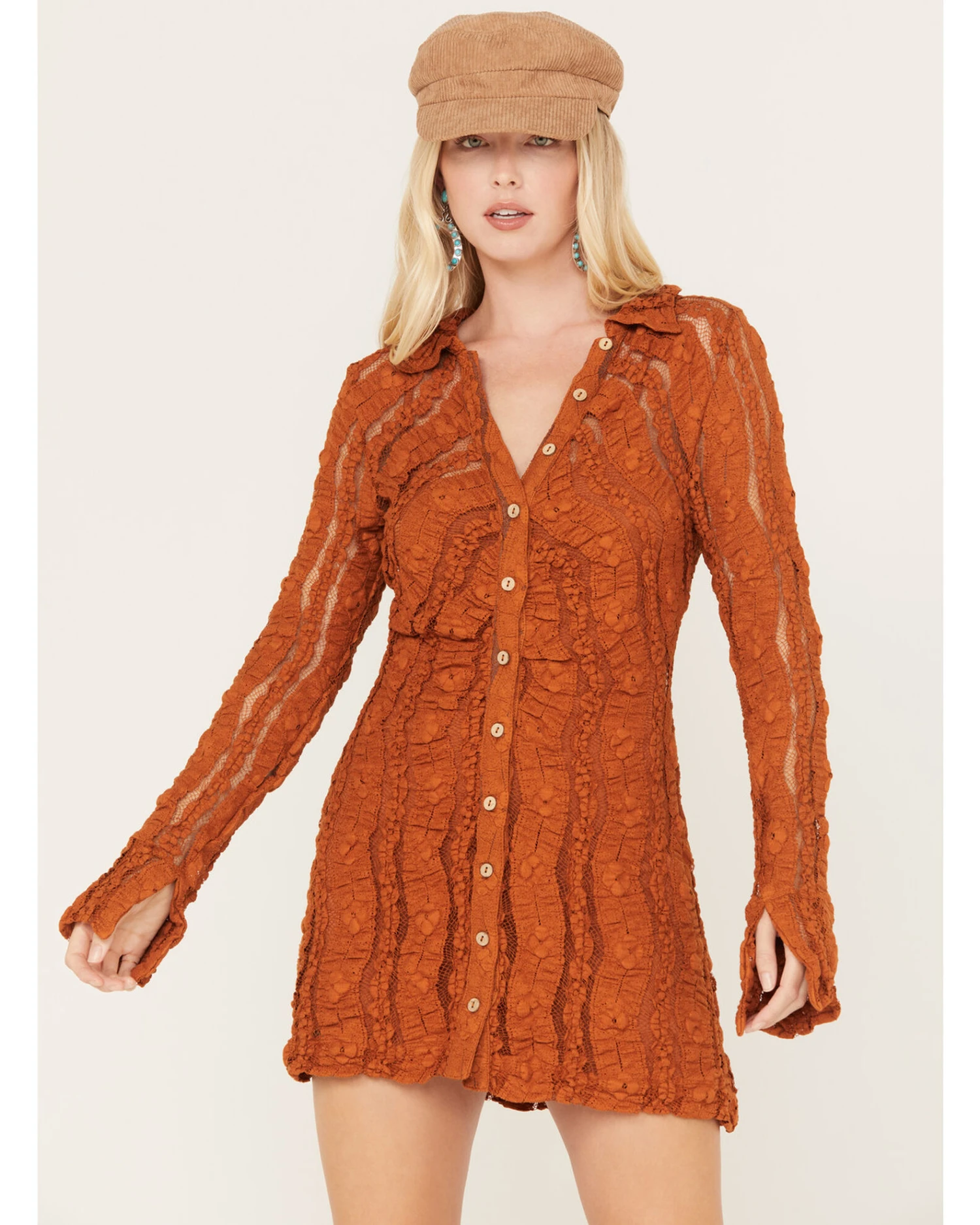 Free People Women's Shayla Lace Mini Dress 3 Free People Women's Shayla Lace Mini Dress