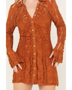 Free People Women's Shayla Lace Mini Dress 8 Free People Women's Shayla Lace Mini Dress -Twisted X Sales 2000385492 800 P3
