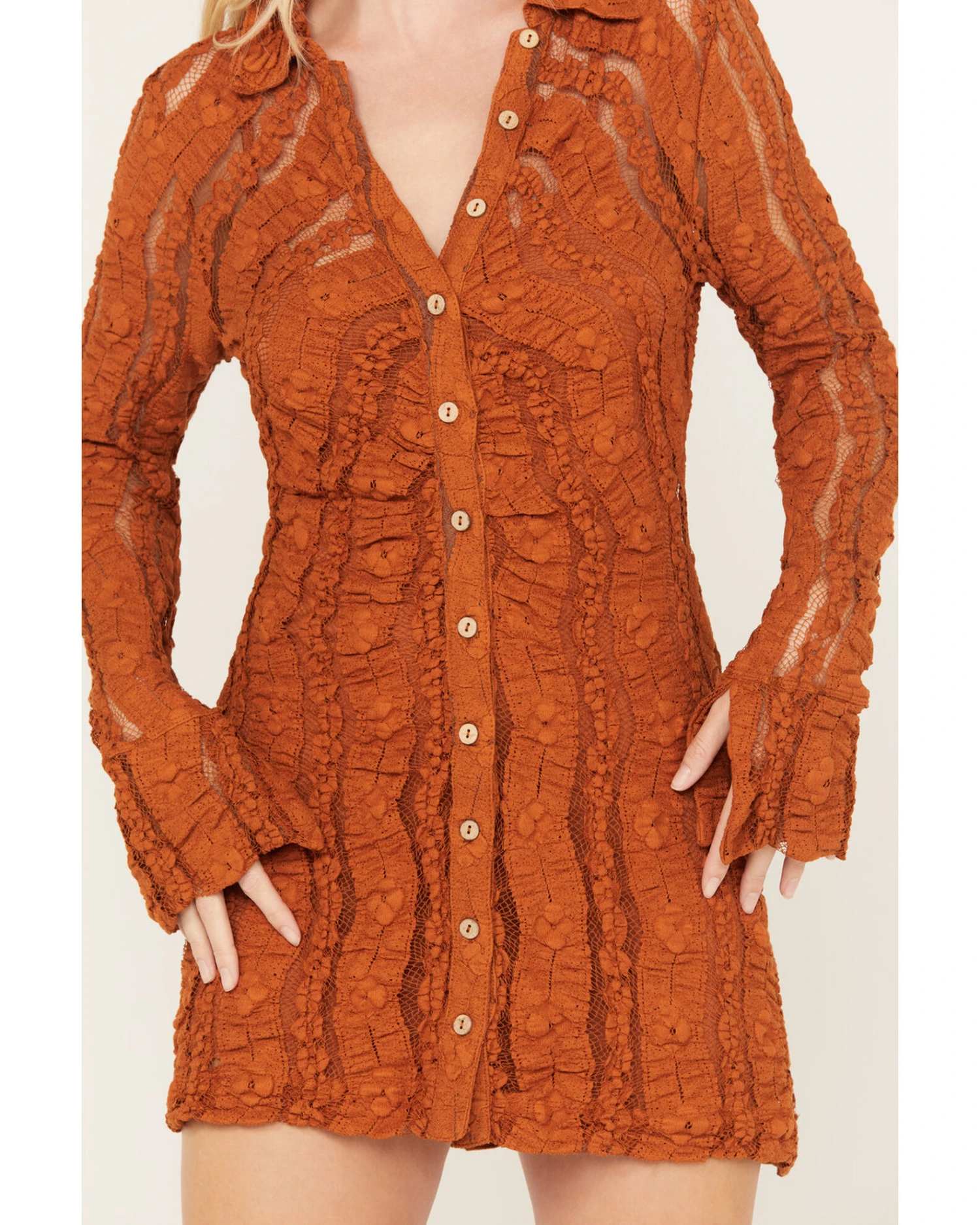 Free People Women's Shayla Lace Mini Dress 5 Free People Women's Shayla Lace Mini Dress - Image 3