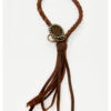 Keep It Gypsy Women's Luxury Designer Motif Studded Brown Braided Fringe Keychain 2 Keep It Gypsy Women's Luxury Designer Motif Studded Brown Braided Fringe Keychain -Twisted X Sales 2000385505 200 P1