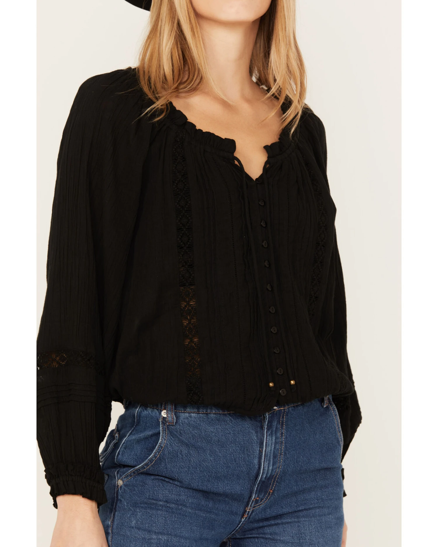 Revel Women's Long Sleeve Peasant Top 5 Revel Women's Long Sleeve Peasant Top - Image 3