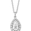 Kelly Herd Women's Silver Pear Halo Pendant Necklace -Twisted X Sales 2000389095 000 P1