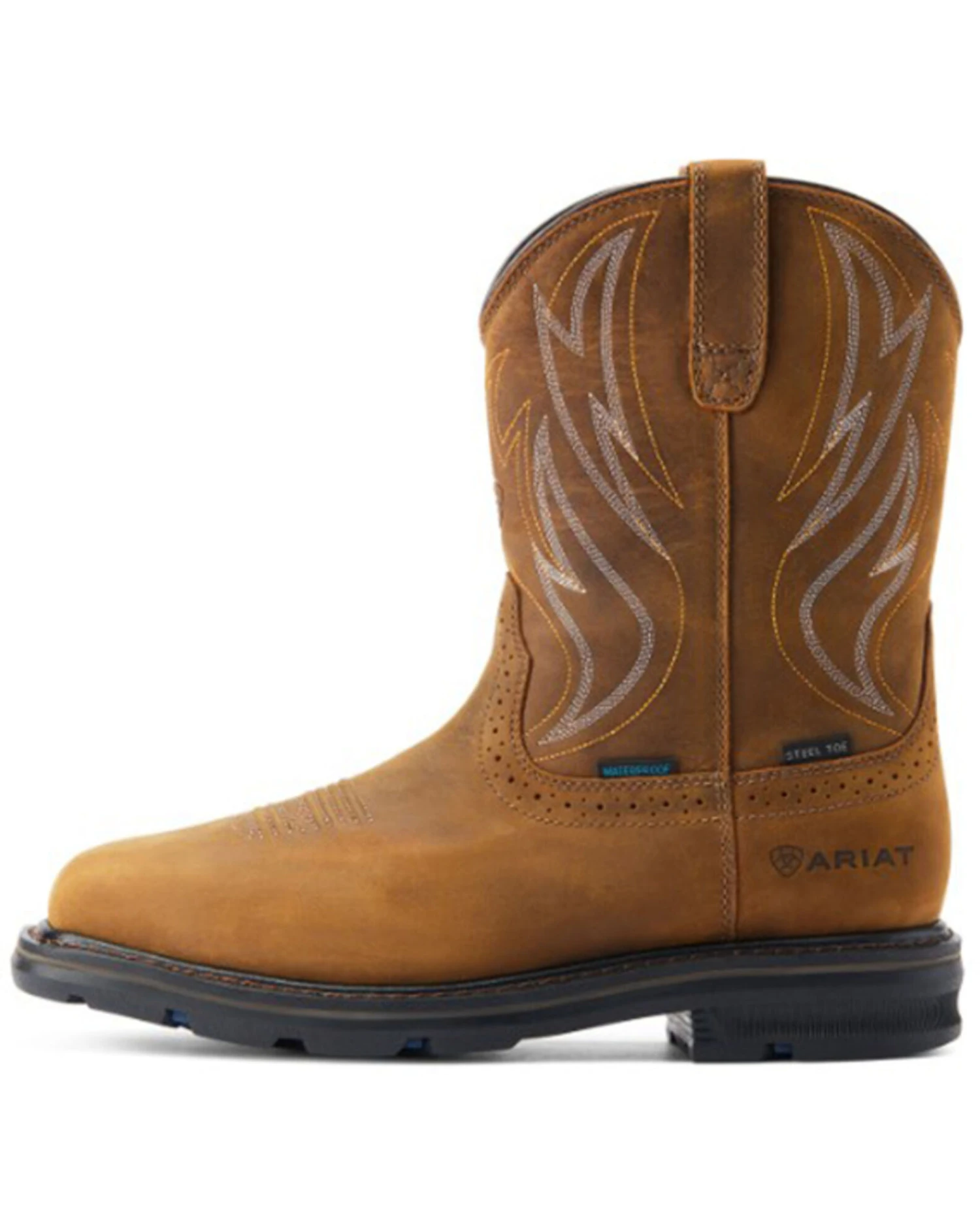 Ariat Men's Sierra Shock Shield Waterproof Western Work Boots - Steel Toe 4 Ariat Men's Sierra Shock Shield Waterproof Western Work Boots - Steel Toe - Image 2