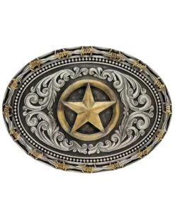 Montana Silversmiths Men's Lone Star Attitude Buckle